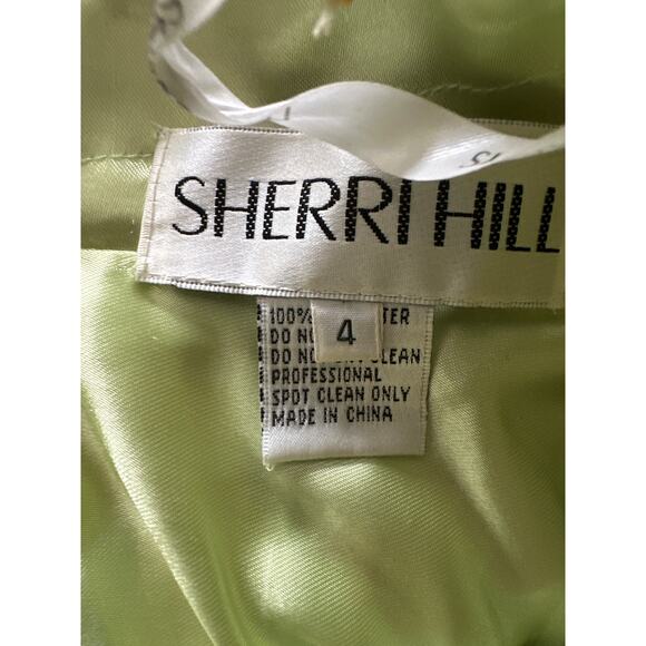 Sherri Hill Beaded Digital Print‎ Pleated Dress 4 Homecoming Party - Picture 6 of 6